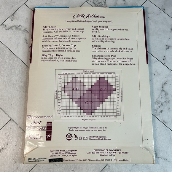 Hanes Silk Reflections Womens Silky Sheer Control Top Pantyhose Size CD - Picture 3 of 6